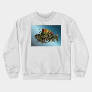 Steampunk Fish #1 Crewneck Sweatshirt